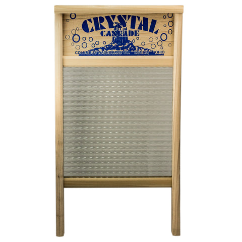 Crystal Cascade Glass Washboard Pail Size